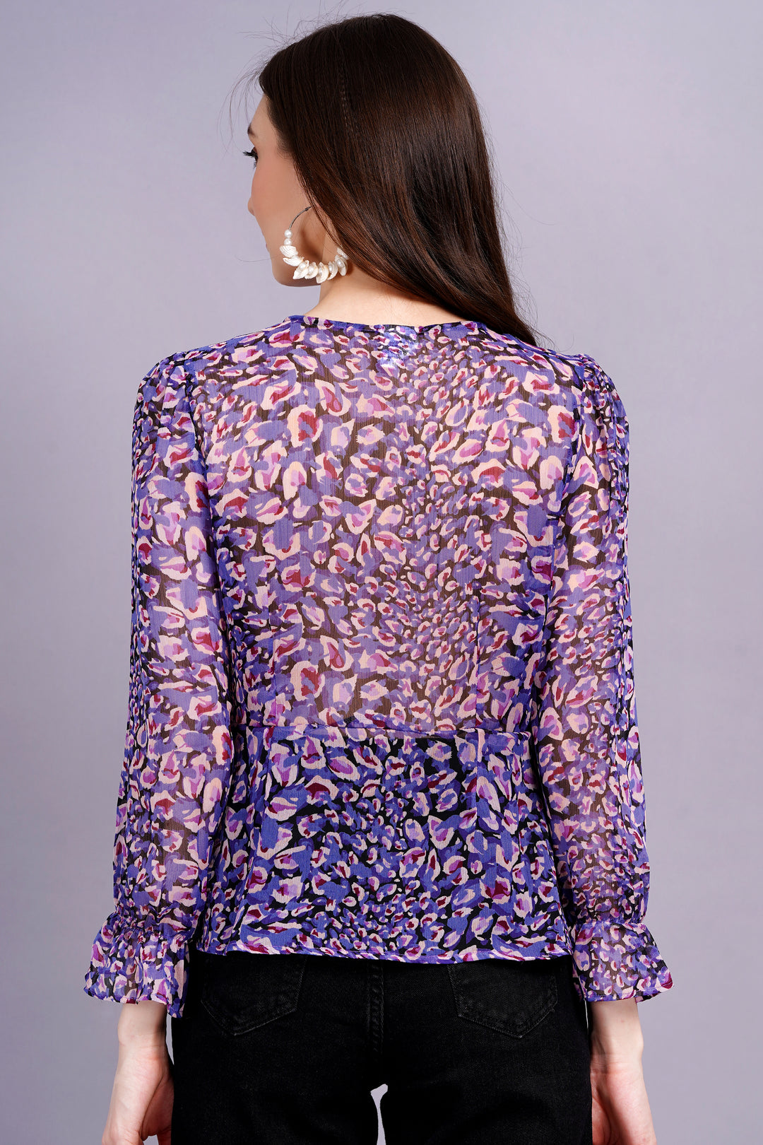 Violet Animal  Blouse