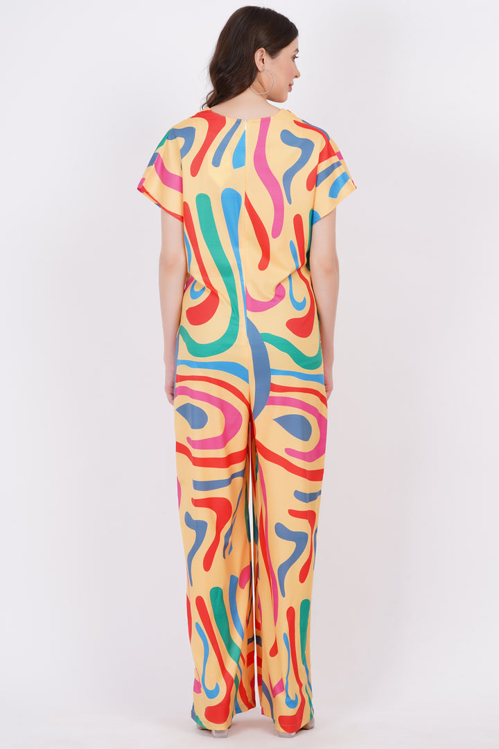 Multicoloured Print Jumpsuit