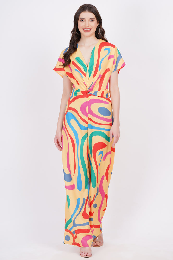 Multicoloured Print Jumpsuit