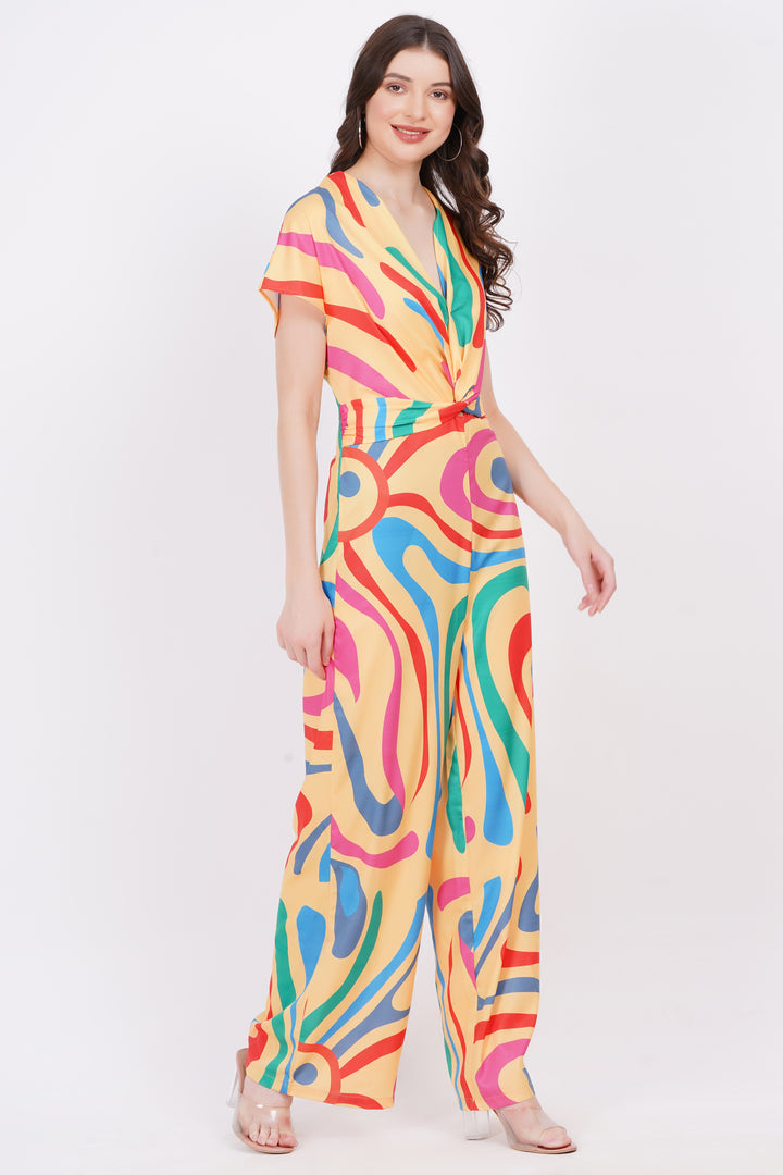 Multicoloured Print Jumpsuit