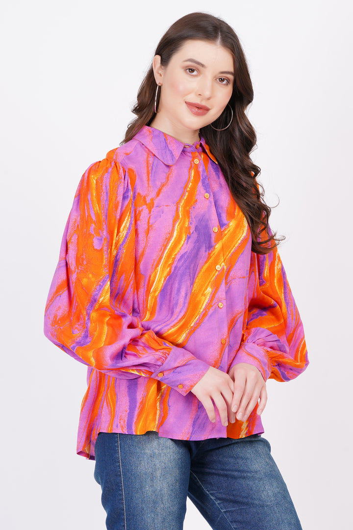 Marble print Blouse