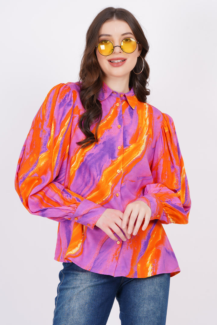 Marble print Blouse