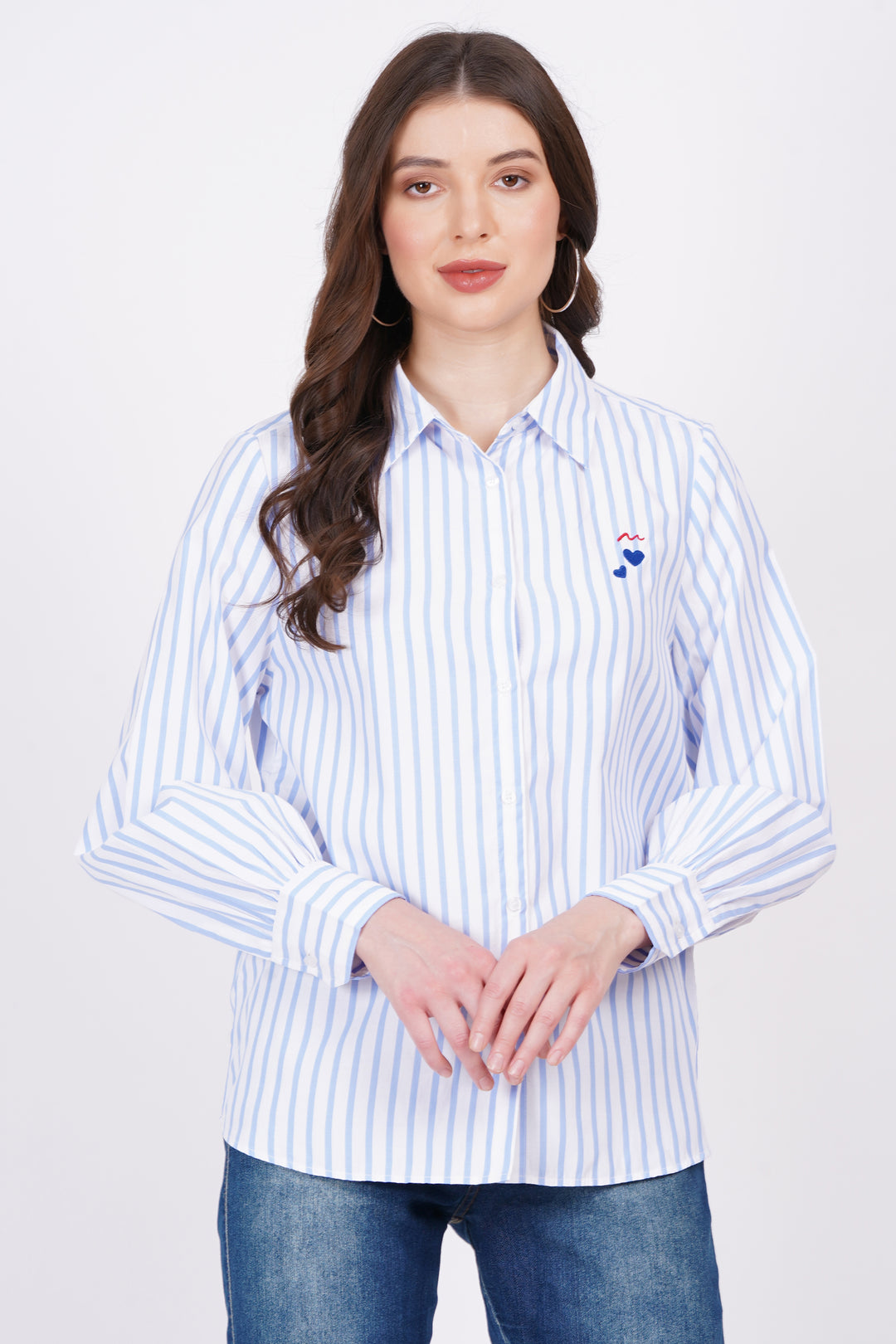 Blue Stripe A-Line Shirt