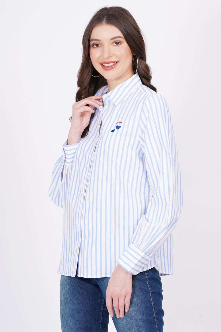 Blue Stripe A-Line Shirt