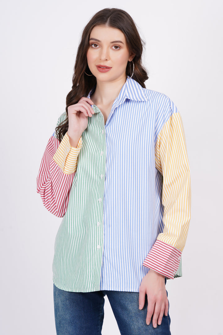 MULTICOLOURED STRIPED SHIRT