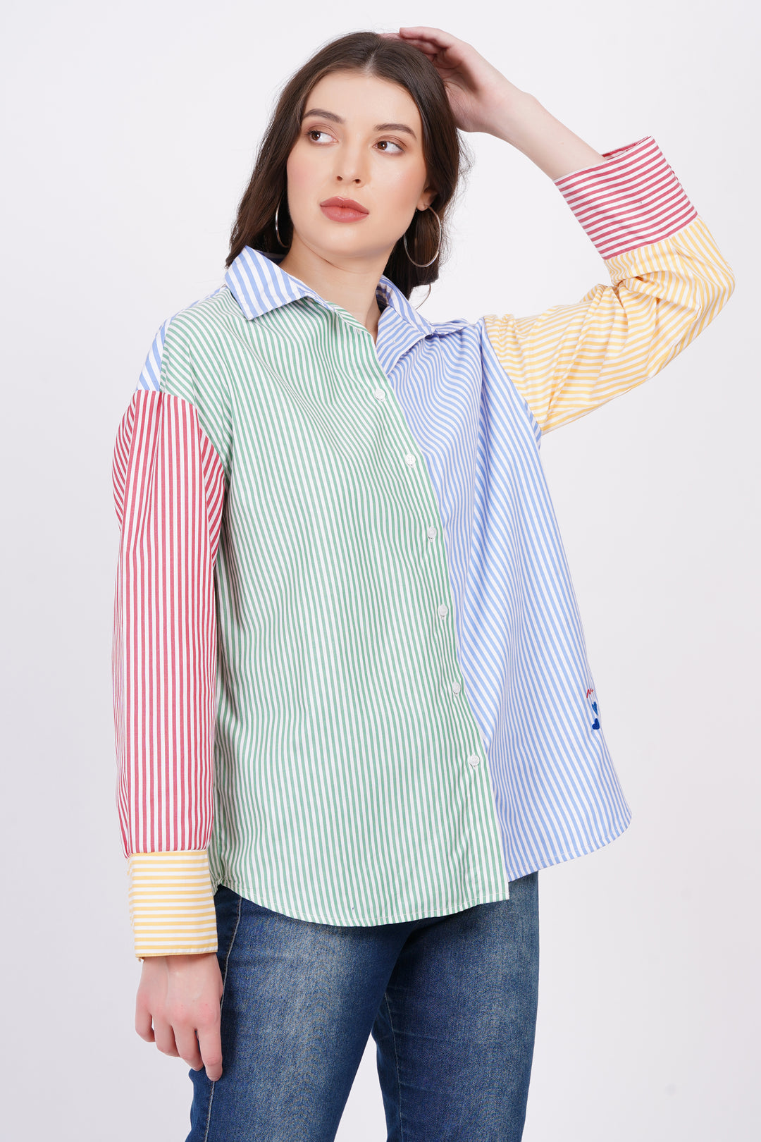 MULTICOLOURED STRIPED SHIRT