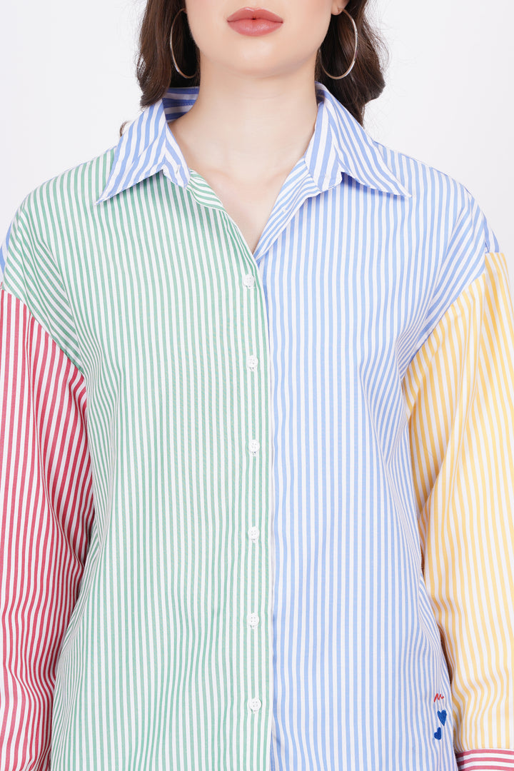 MULTICOLOURED STRIPED SHIRT